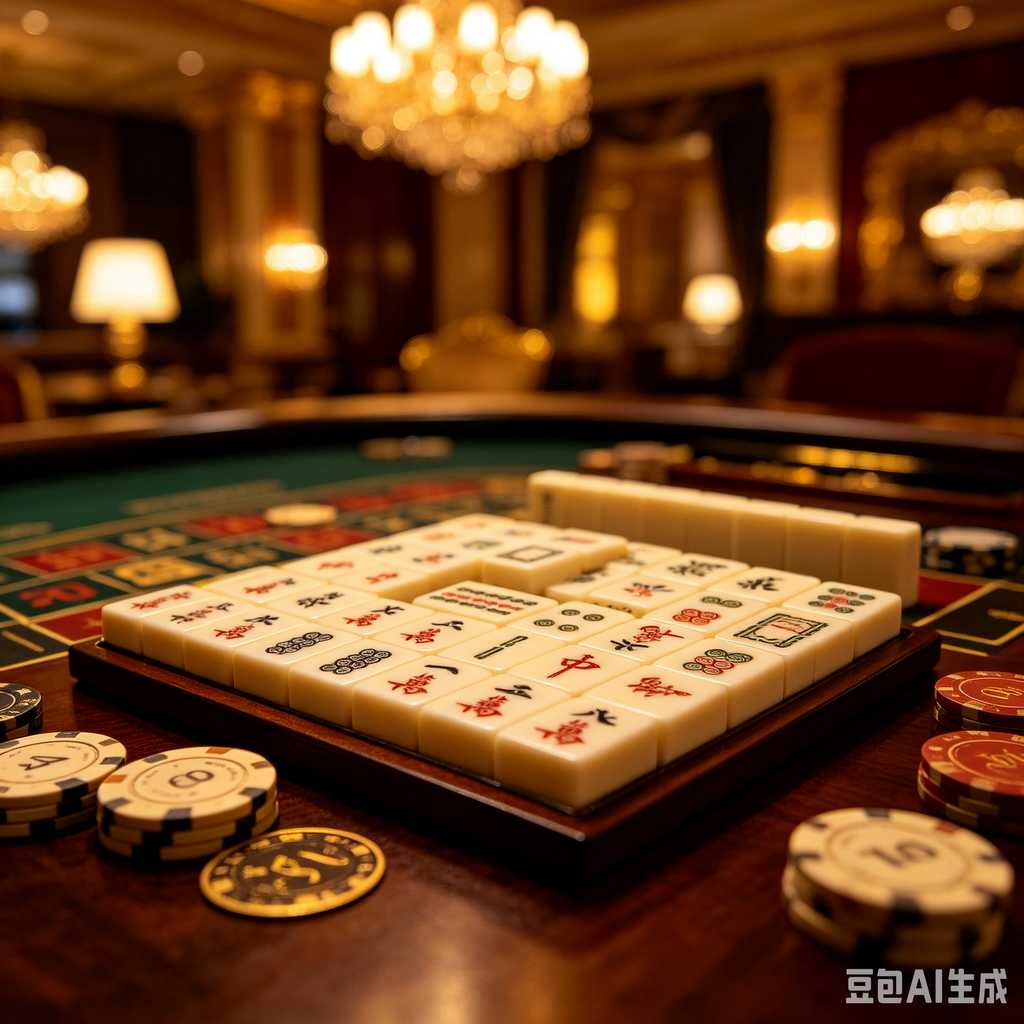 wooden mahjong set